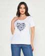 T-shirt animalier Bianco DORABELLA