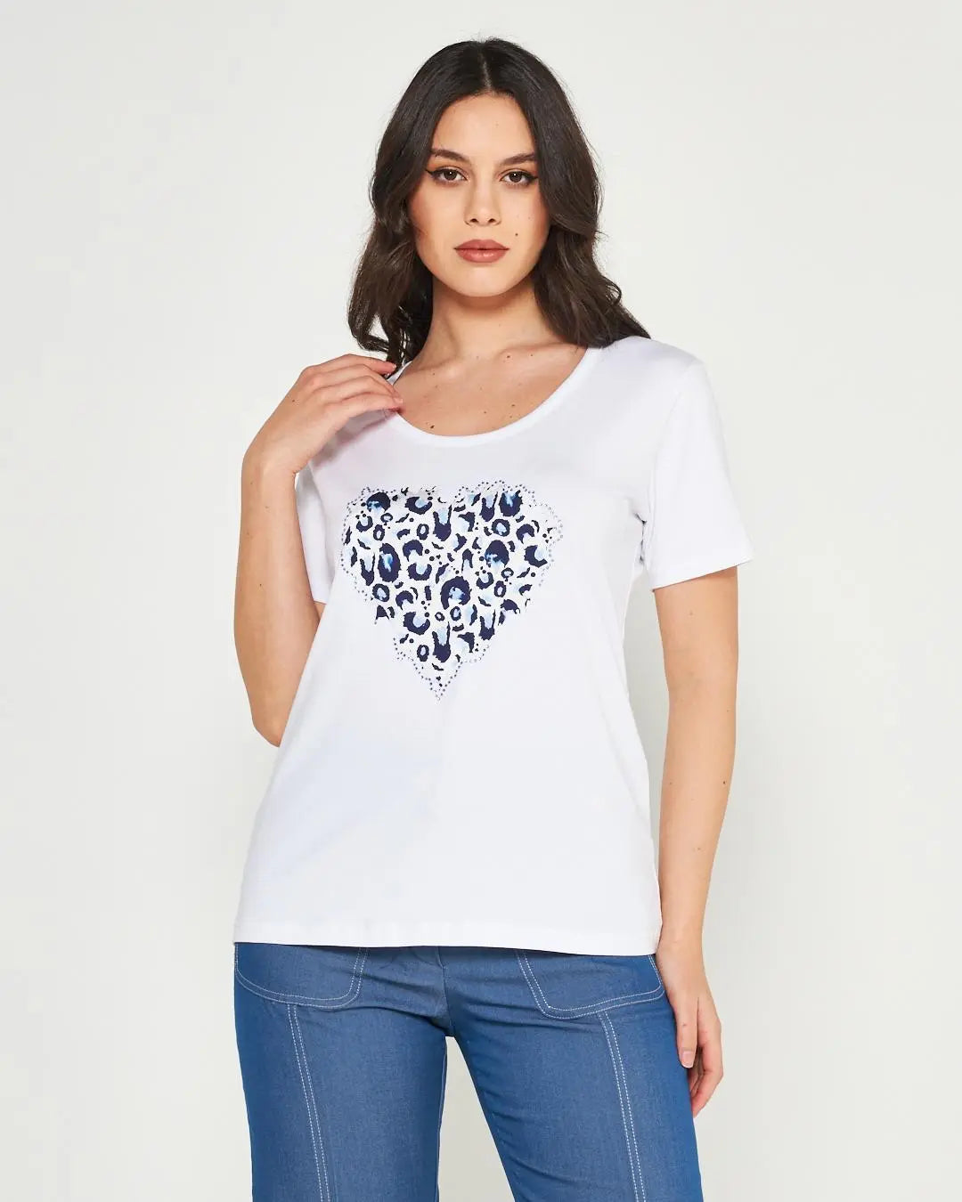 T-shirt animalier Bianco DORABELLA