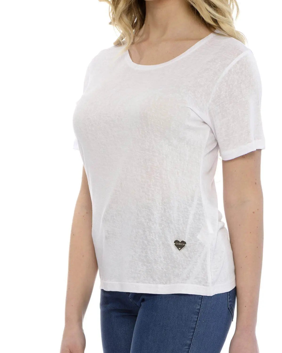 T-shirt basic fiammata BIANCO DORABELLA