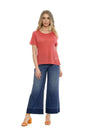 T-shirt basic fiammata CORALLO DORABELLA