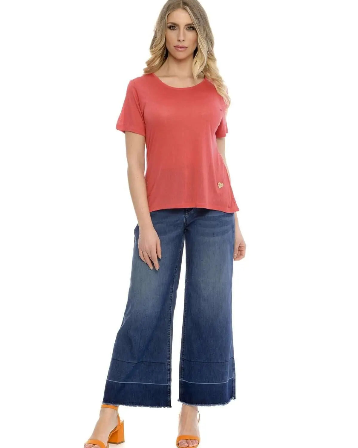T-shirt basic fiammata CORALLO DORABELLA