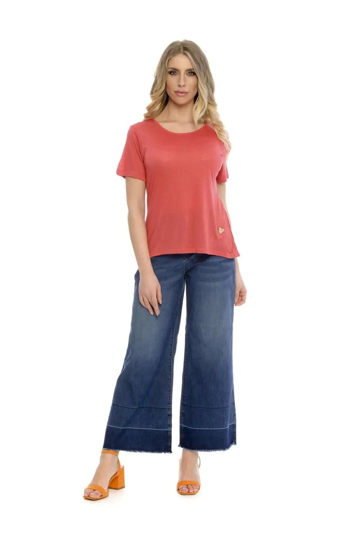 T-shirt basic fiammata CORALLO DORABELLA