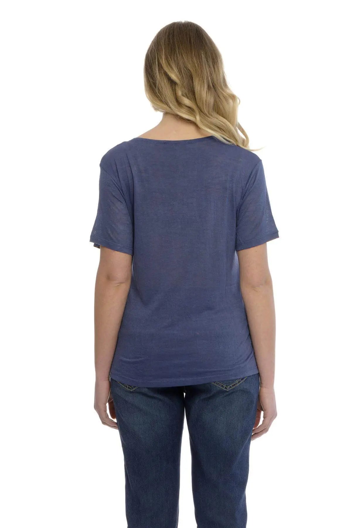 T-shirt basic fiammata DENIM DORABELLA
