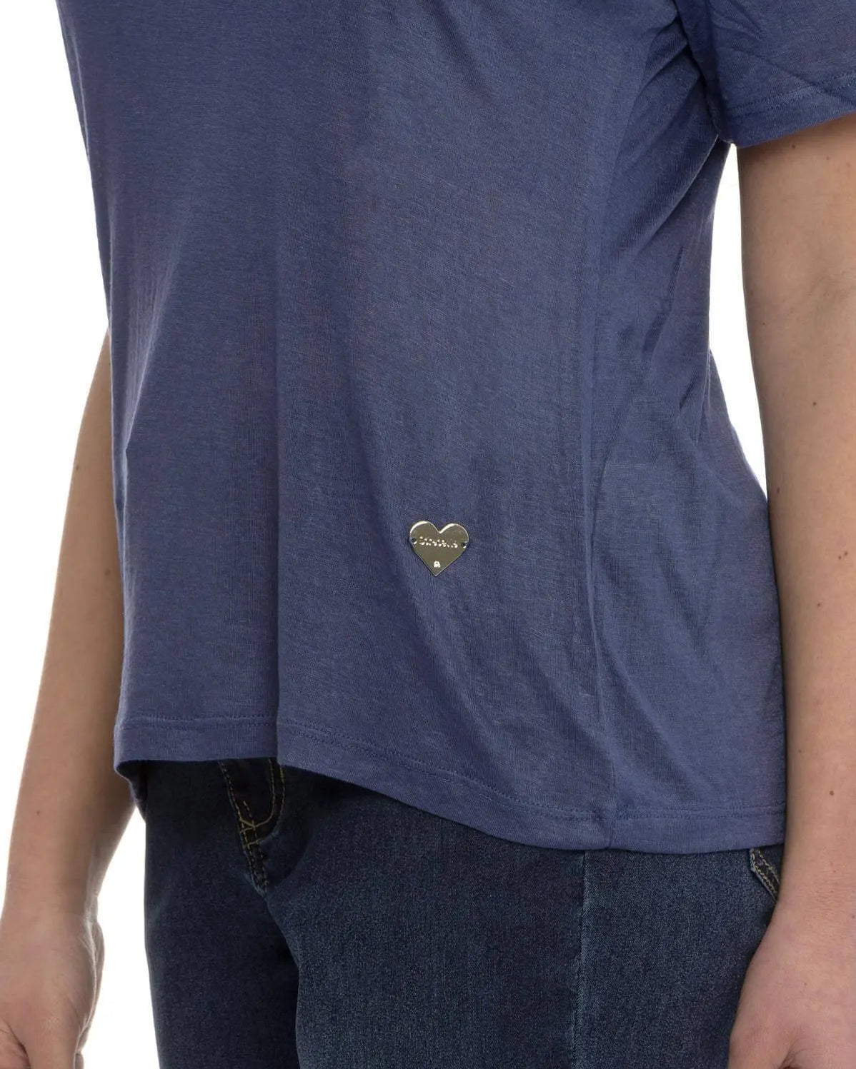 T-shirt basic fiammata DENIM DORABELLA