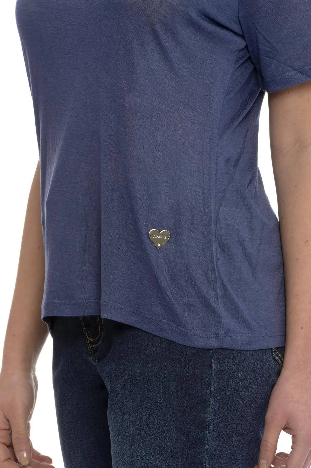 T-shirt basic fiammata DENIM DORABELLA