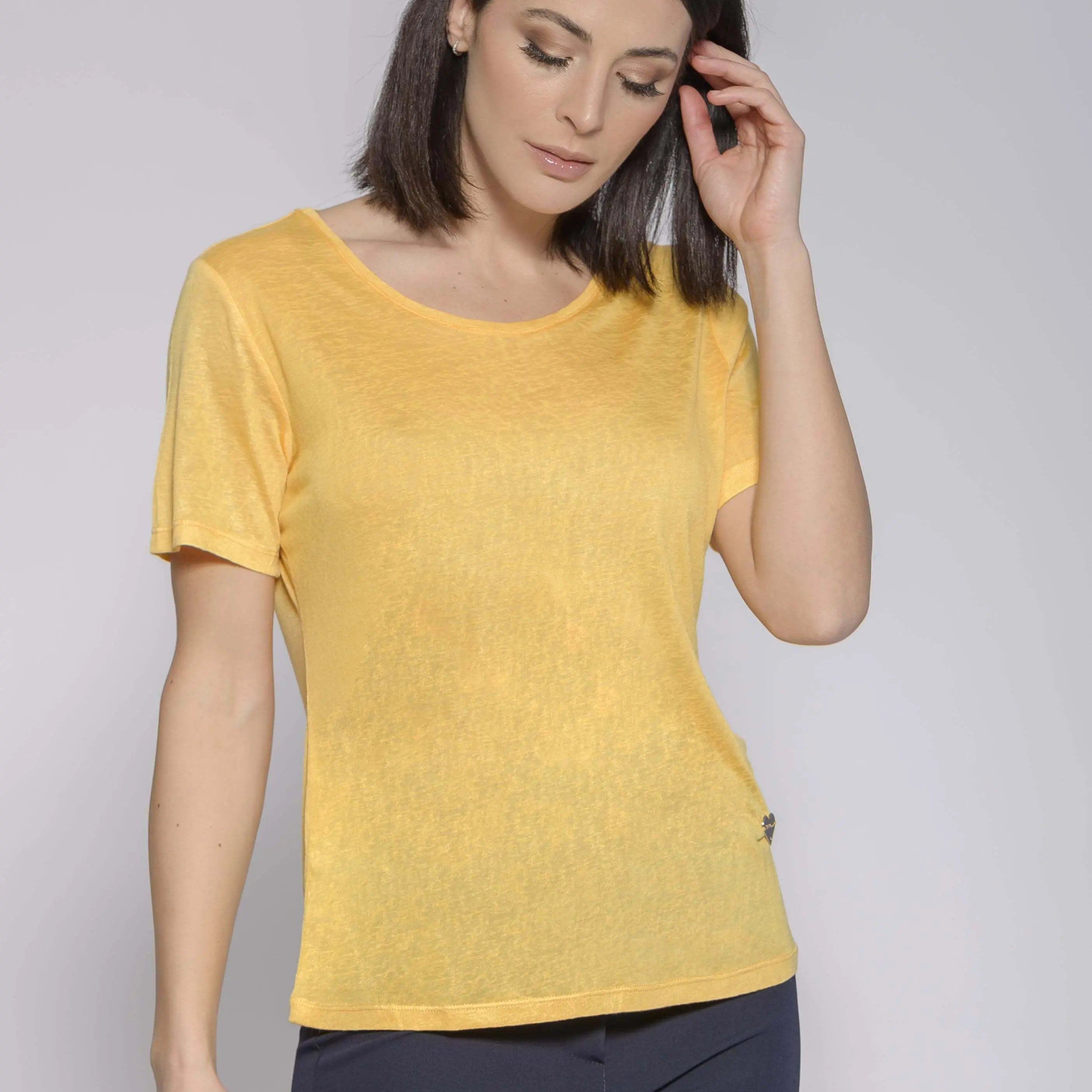 T-shirt basic fiammata GIALLO DORABELLA XXL