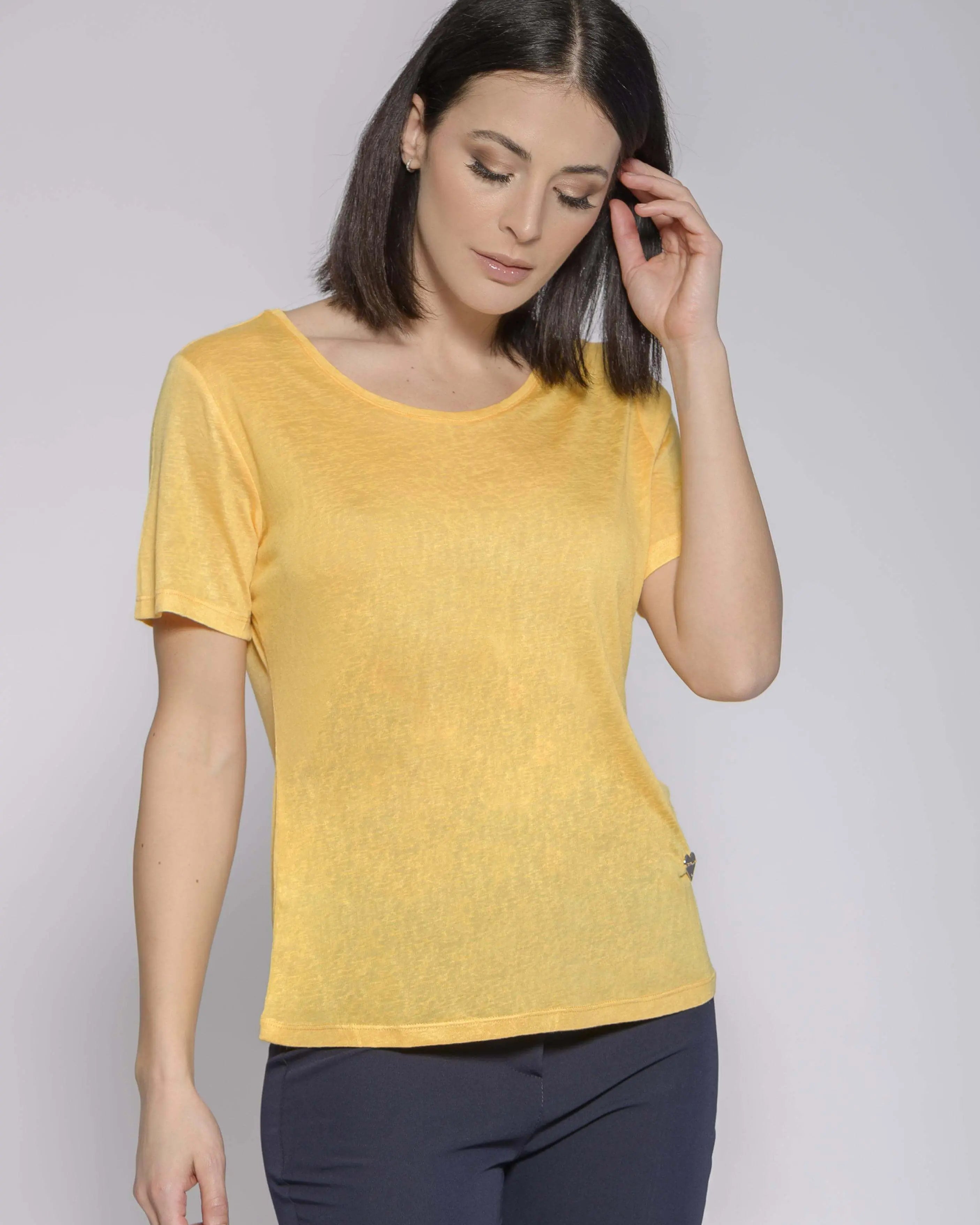 T-shirt basic fiammata GIALLO DORABELLA XXL