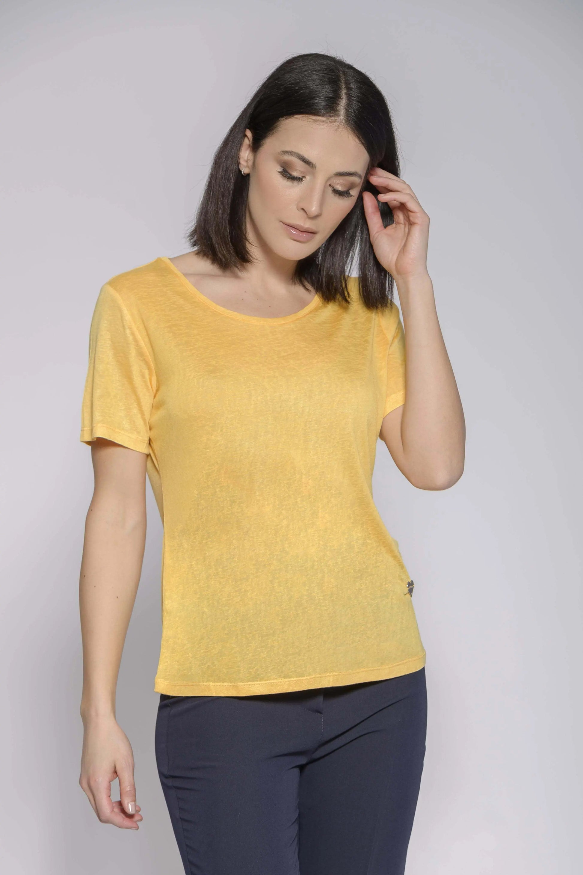 T-shirt basic fiammata GIALLO DORABELLA XXL