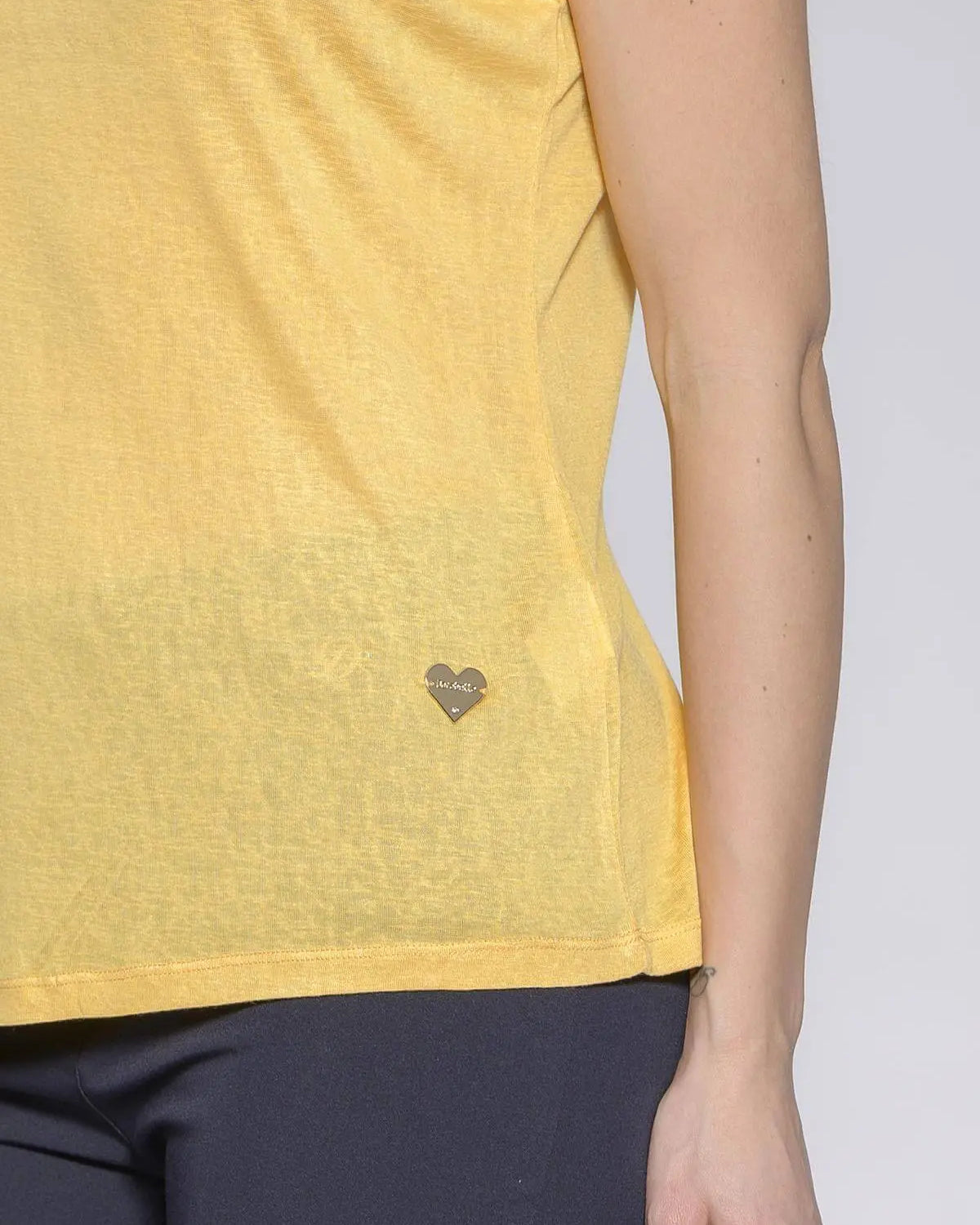T-shirt basic fiammata GIALLO DORABELLA