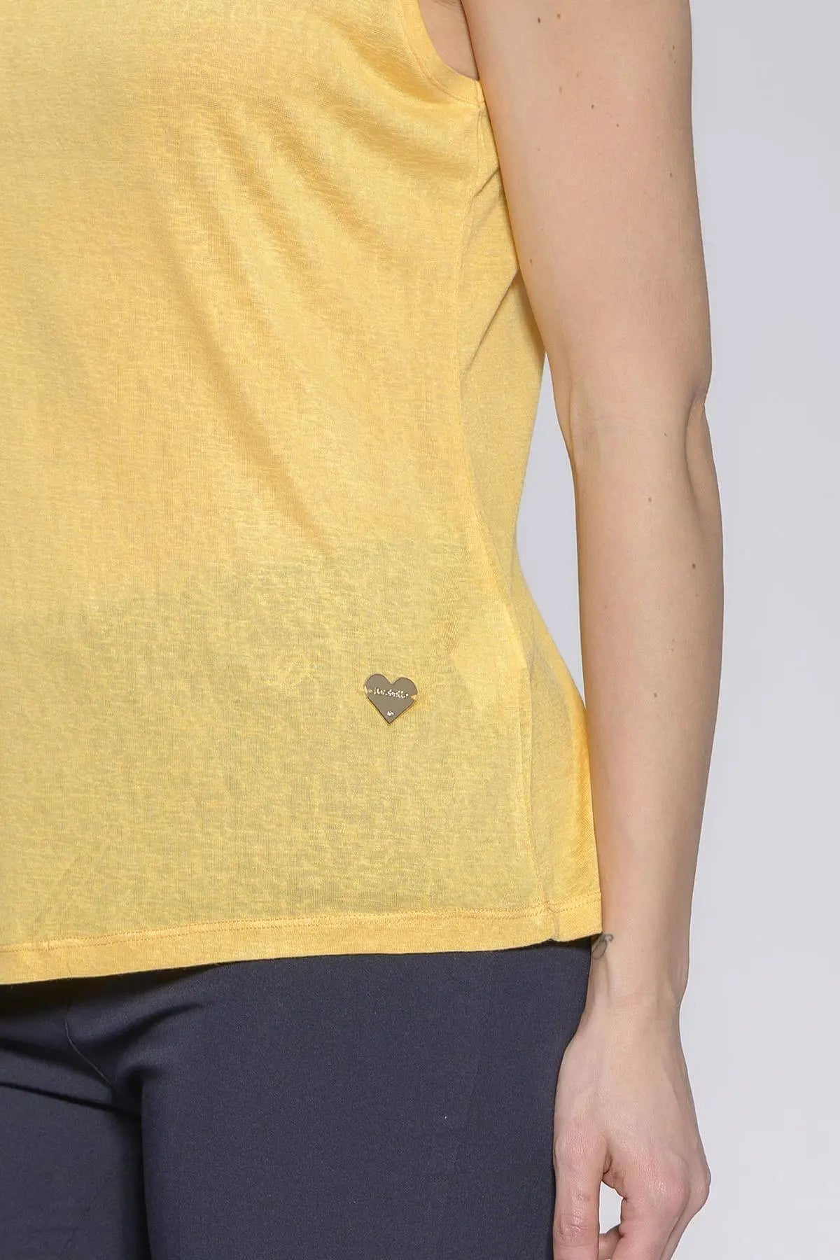 T-shirt basic fiammata GIALLO DORABELLA