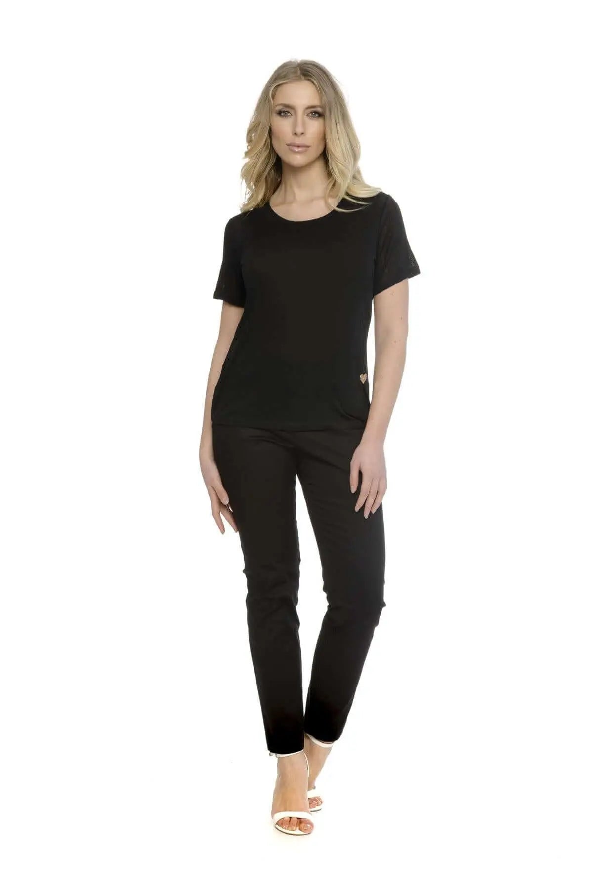 T-shirt basic fiammata NERO DORABELLA