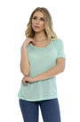T-shirt basic fiammata VERDE ACQUA DORABELLA XXL