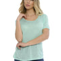 T-shirt basic fiammata VERDE ACQUA DORABELLA XXL