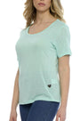 T-shirt basic fiammata VERDE ACQUA DORABELLA