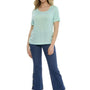 T-shirt basic fiammata VERDE ACQUA DORABELLA