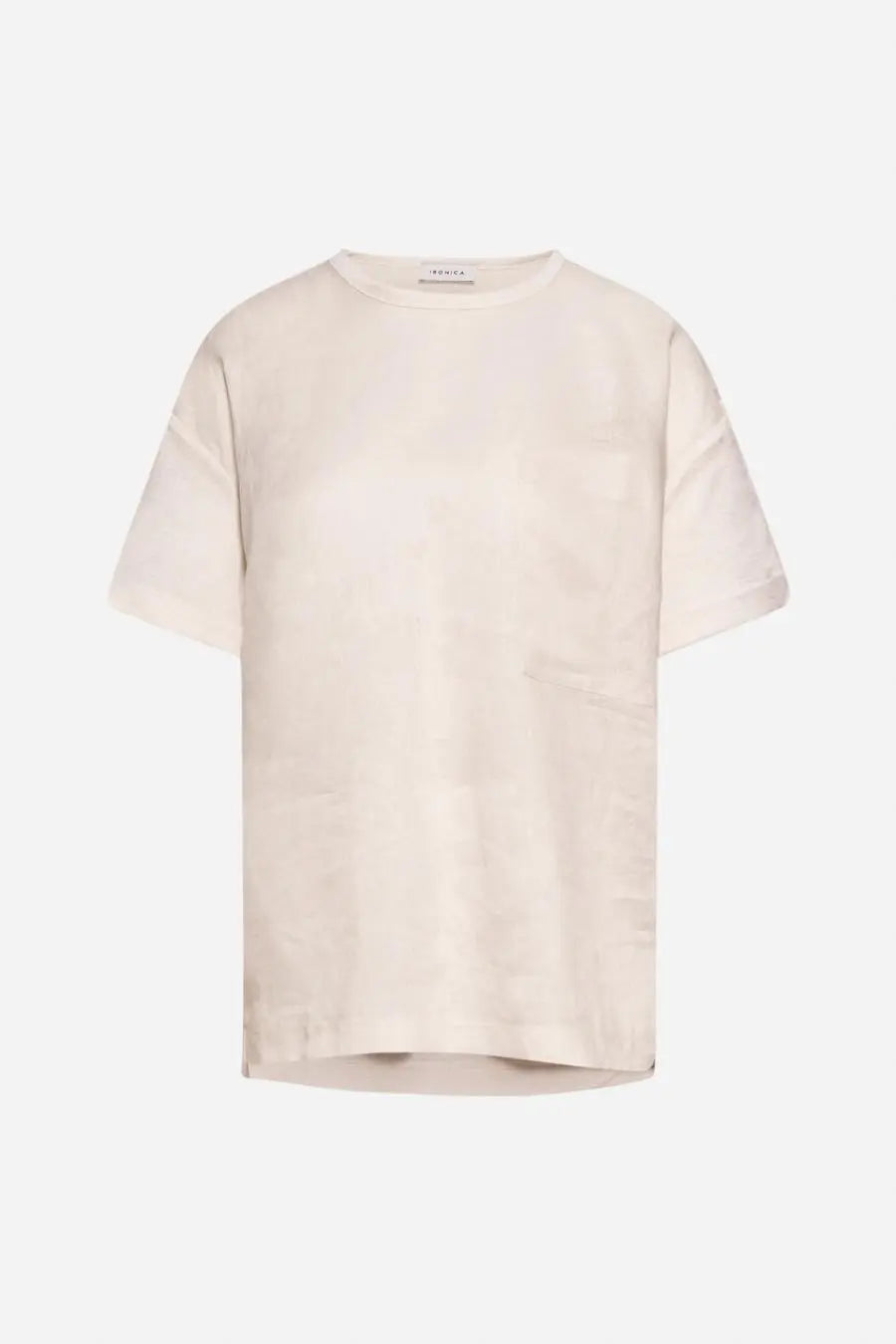 T-shirt bimateriale BEIGE IRONICA
