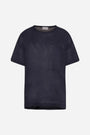 T-shirt bimateriale BLUE NAVY IRONICA