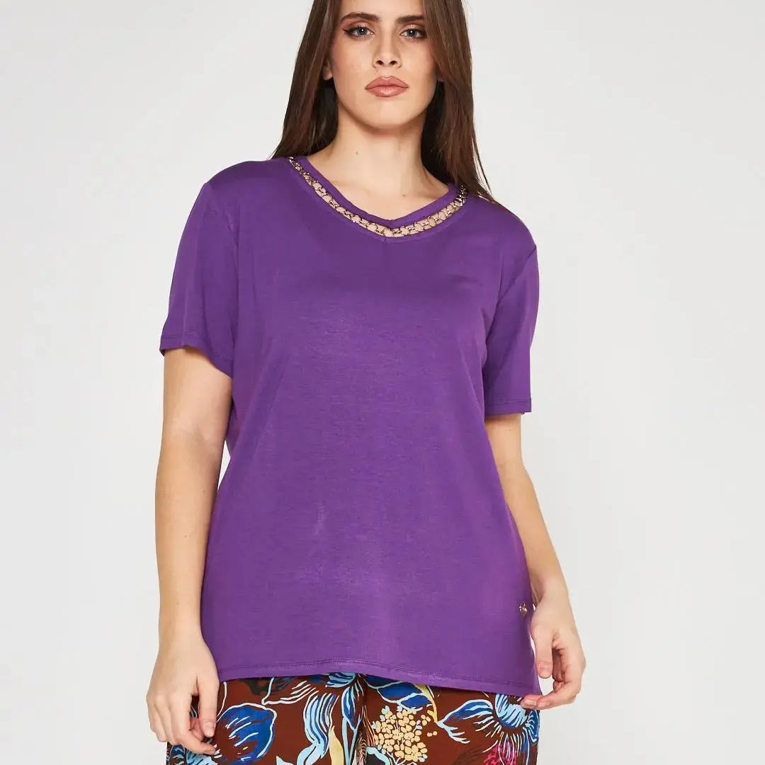 T-shirt catena PURPLE DORABELLA PIU' XXXL
