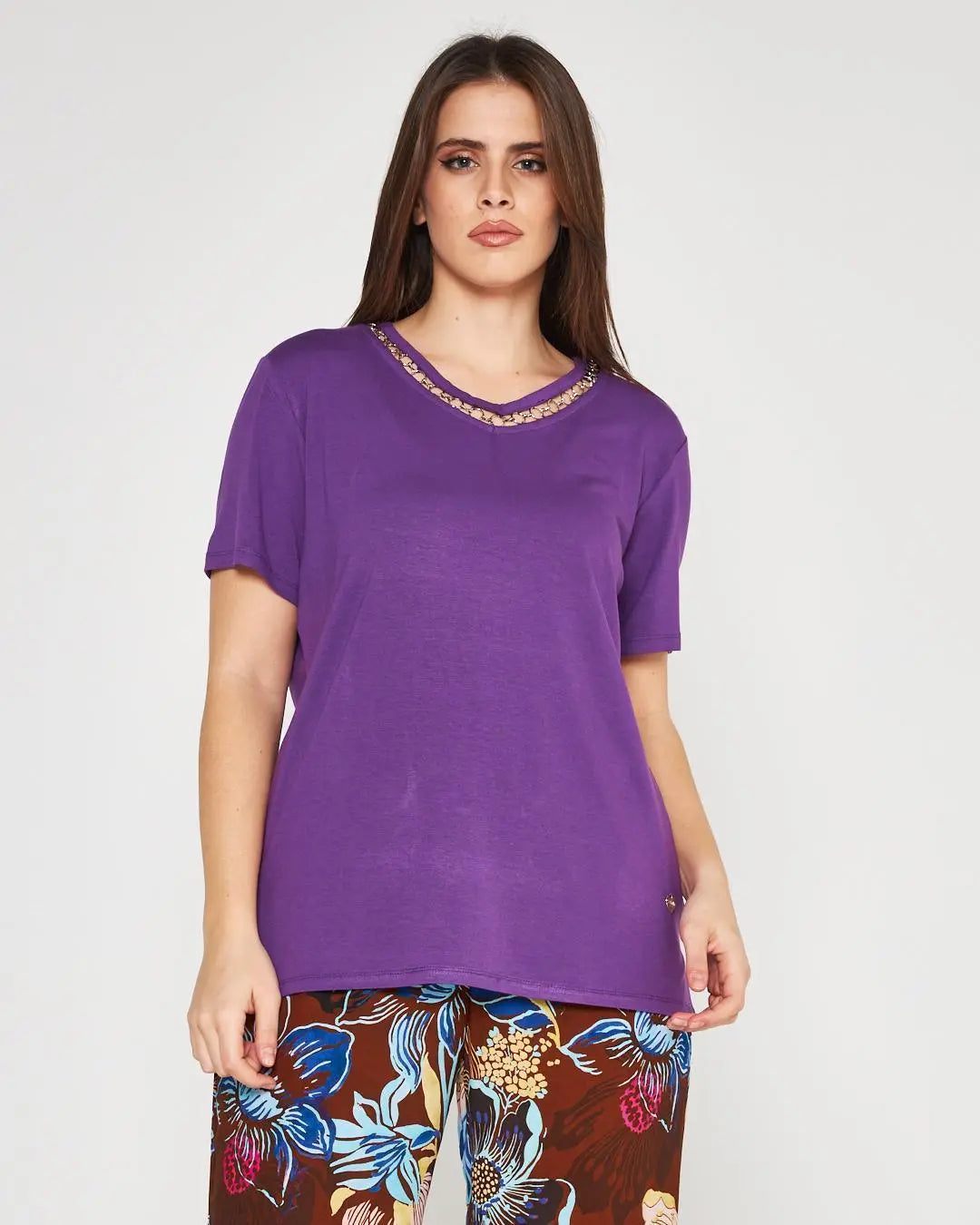T-shirt catena PURPLE DORABELLA PIU' XXXL