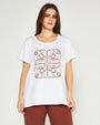 T-shirt catene BIANCO-MORO DORABELLA PIU' XL