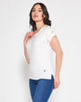T-shirt con cup sleeves Bianco DORABELLA