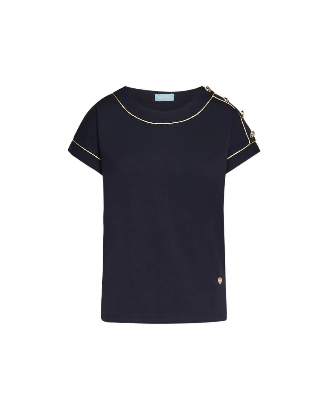 T-shirt con cup sleeves Blu DORABELLA