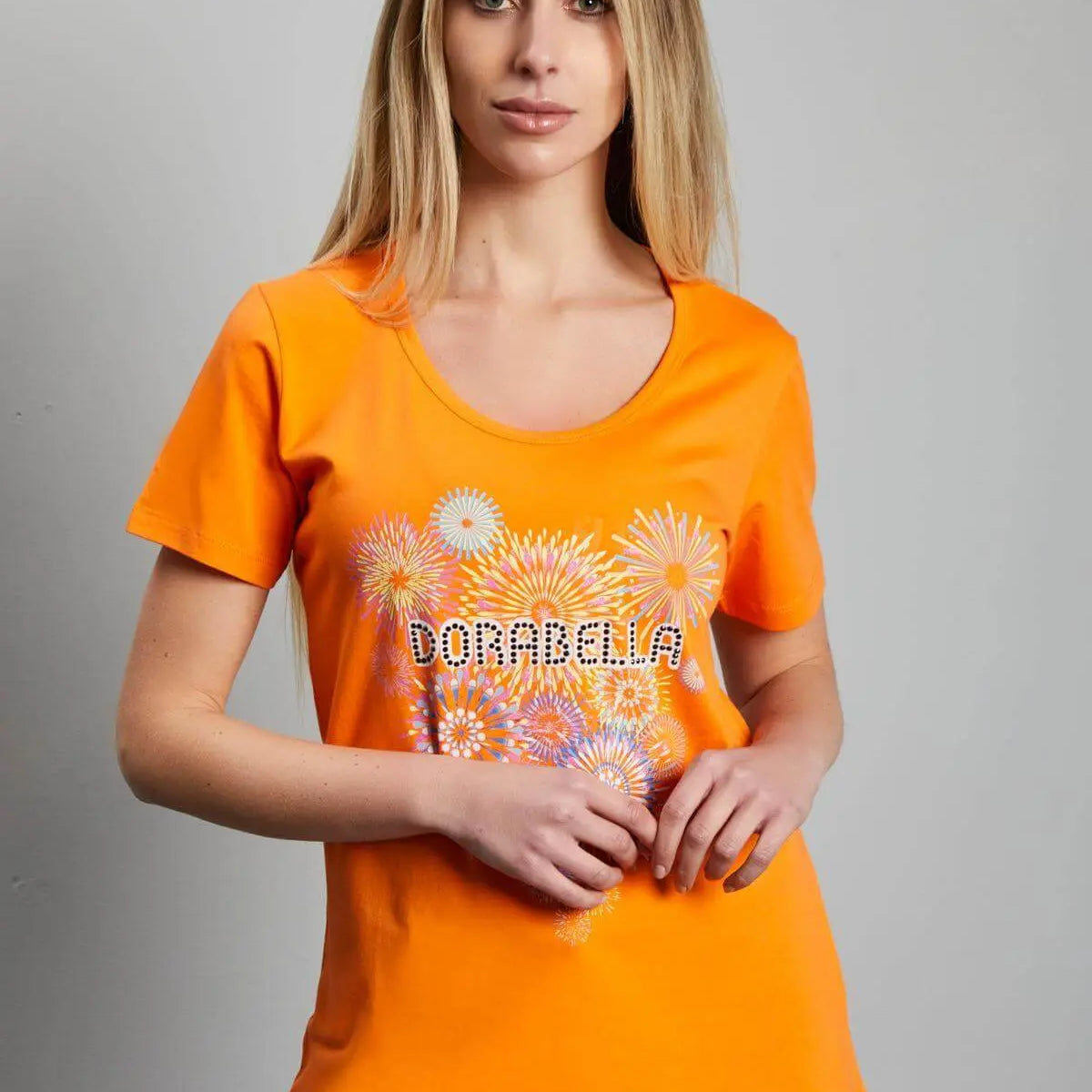 T-shirt con logo ARANCIO DORABELLA XL