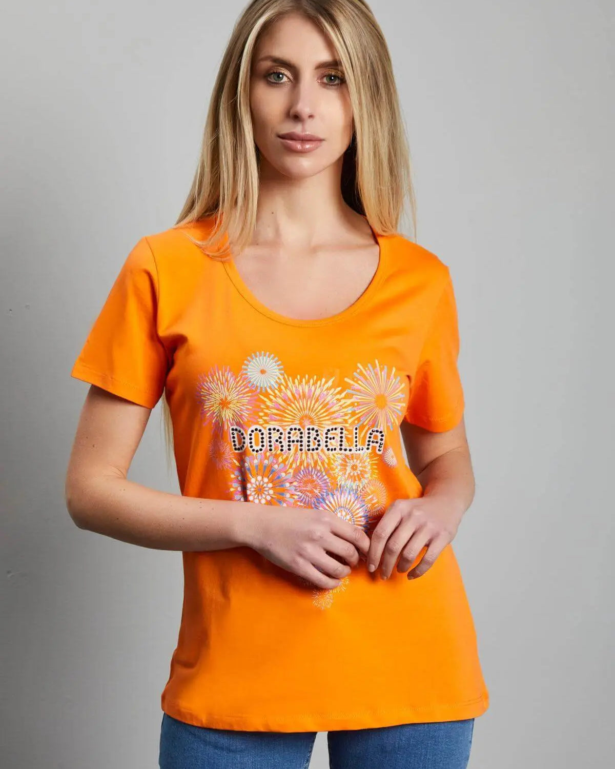 T-shirt con logo ARANCIO DORABELLA XL