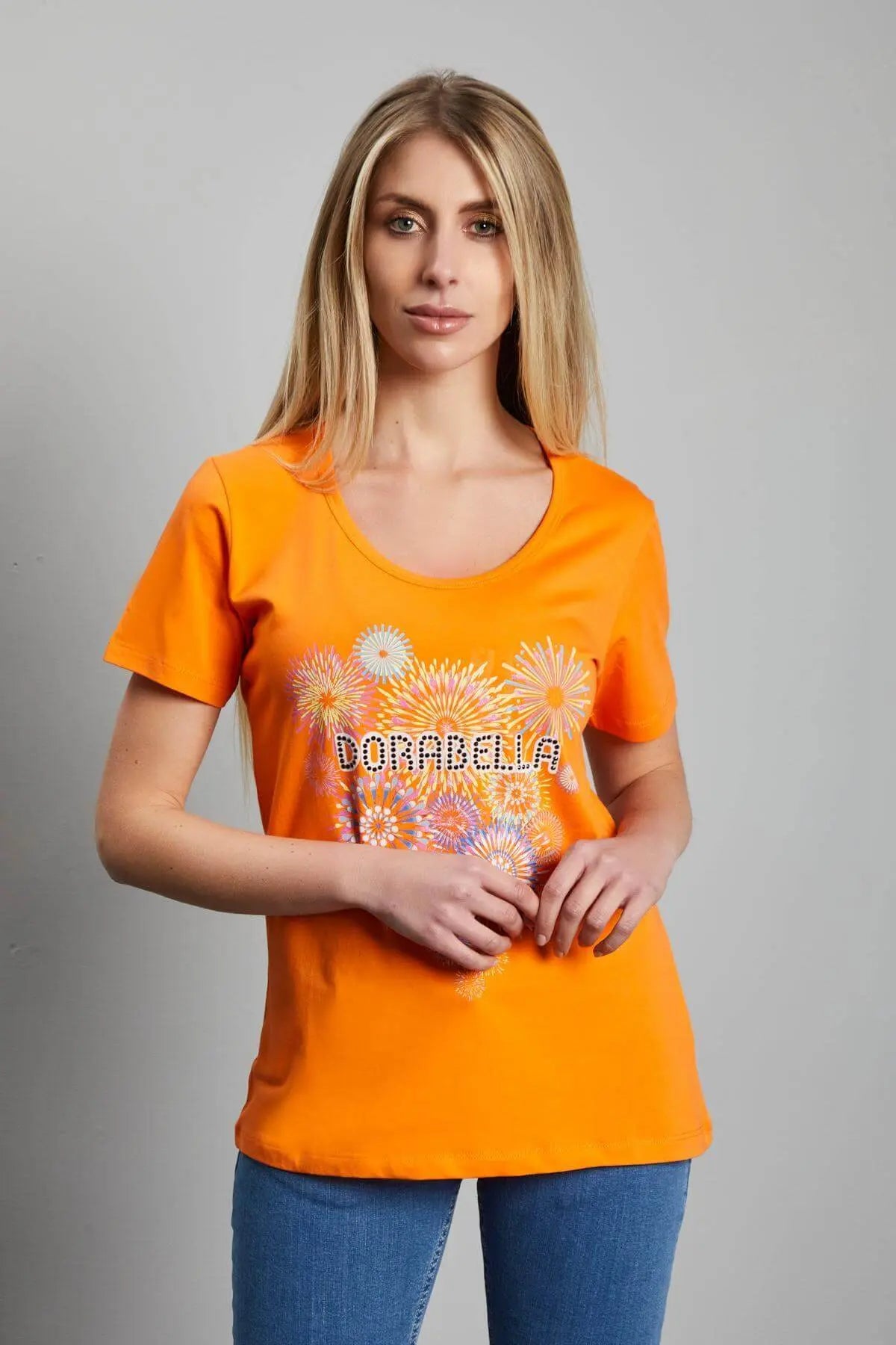 T-shirt con logo ARANCIO DORABELLA XL