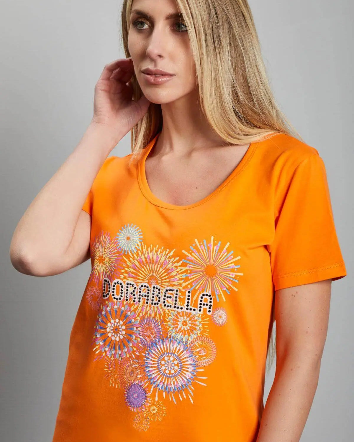 T-shirt con logo ARANCIO DORABELLA