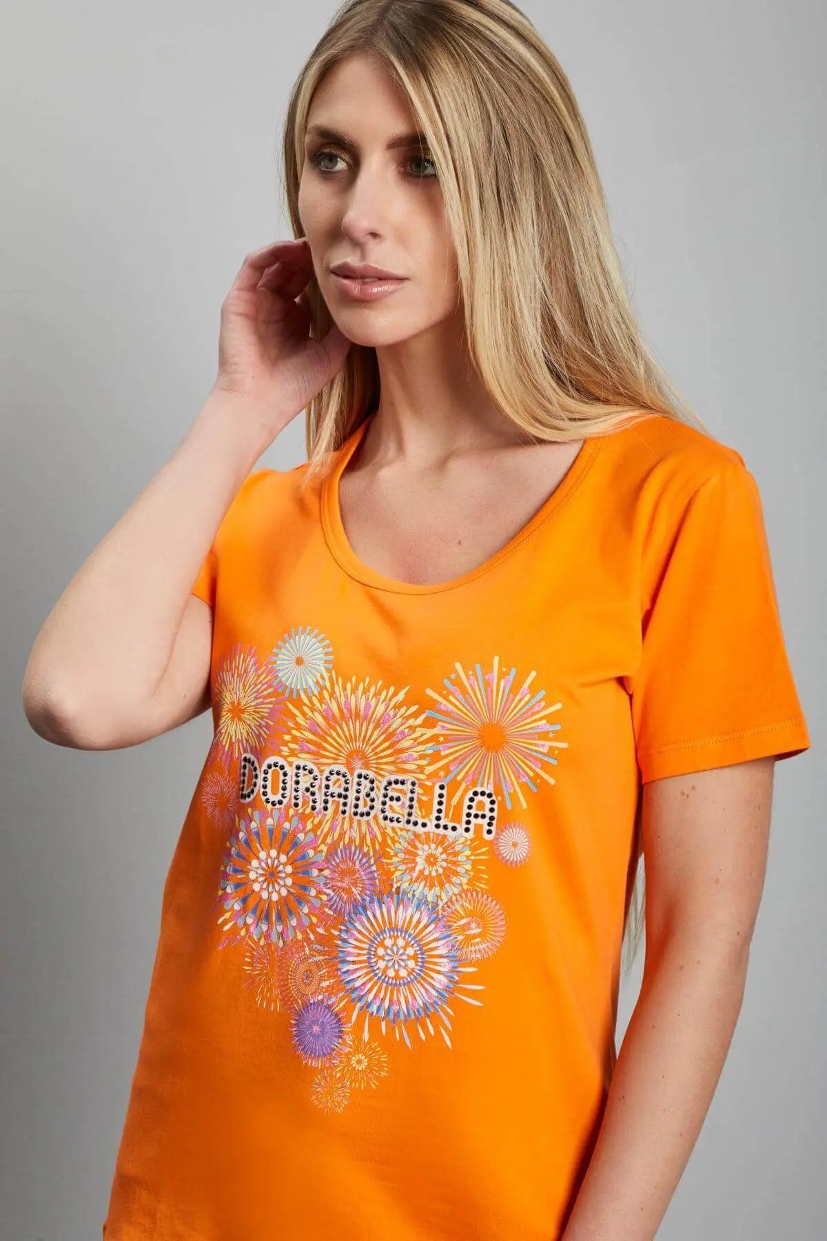 T-shirt con logo ARANCIO DORABELLA