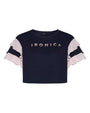 T-shirt crop BLU IRONICA XL