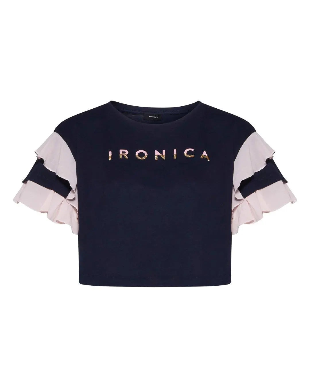 T-shirt crop BLU IRONICA XL