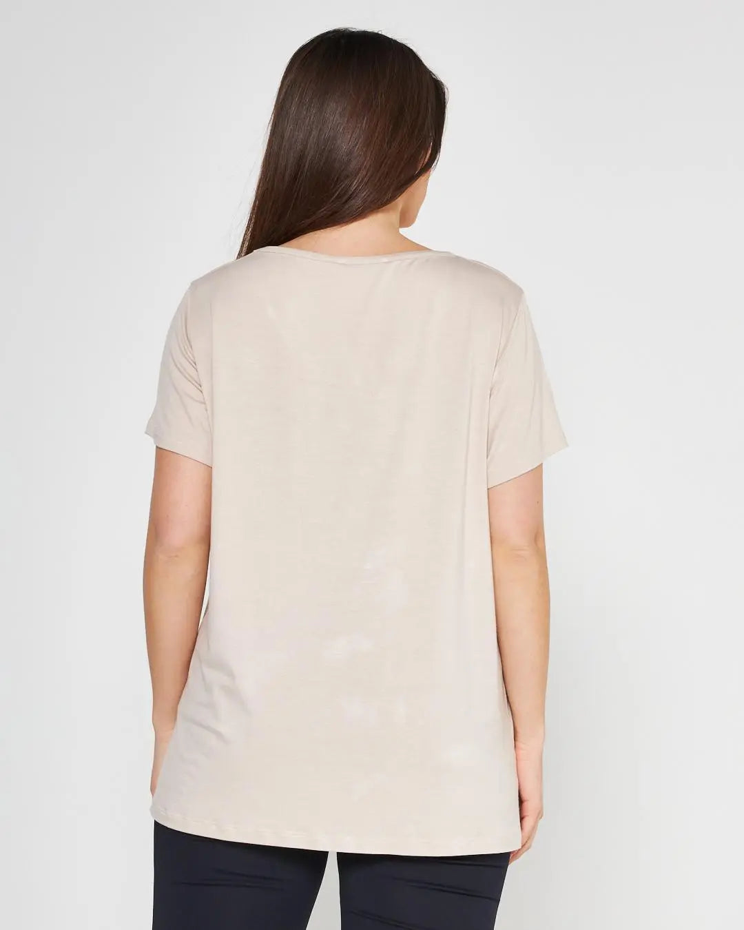T-shirt foglia BEIGE-ORO DORABELLA PIU'