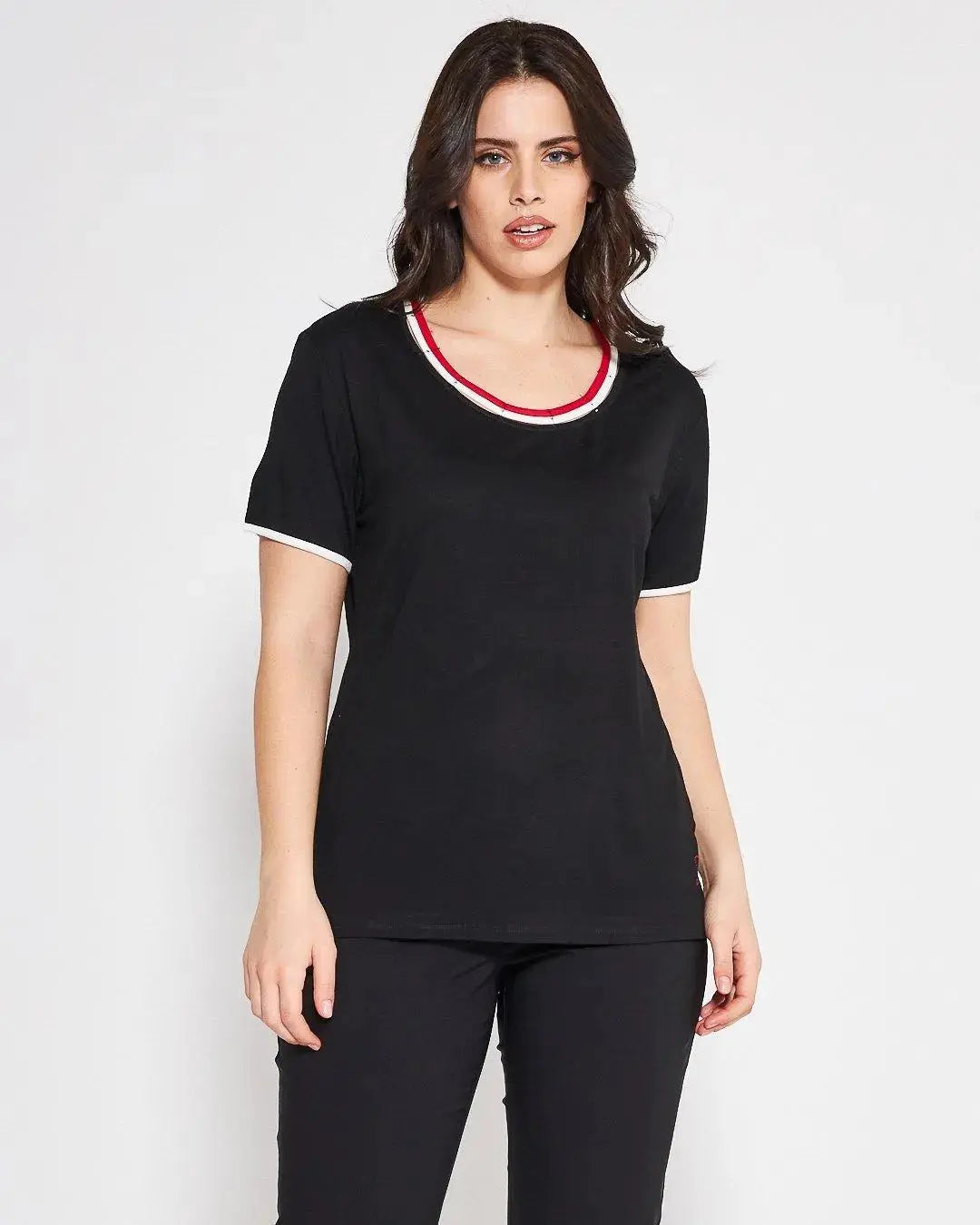 T-shirt girocollo BLACK DORABELLA PIU' XXXL