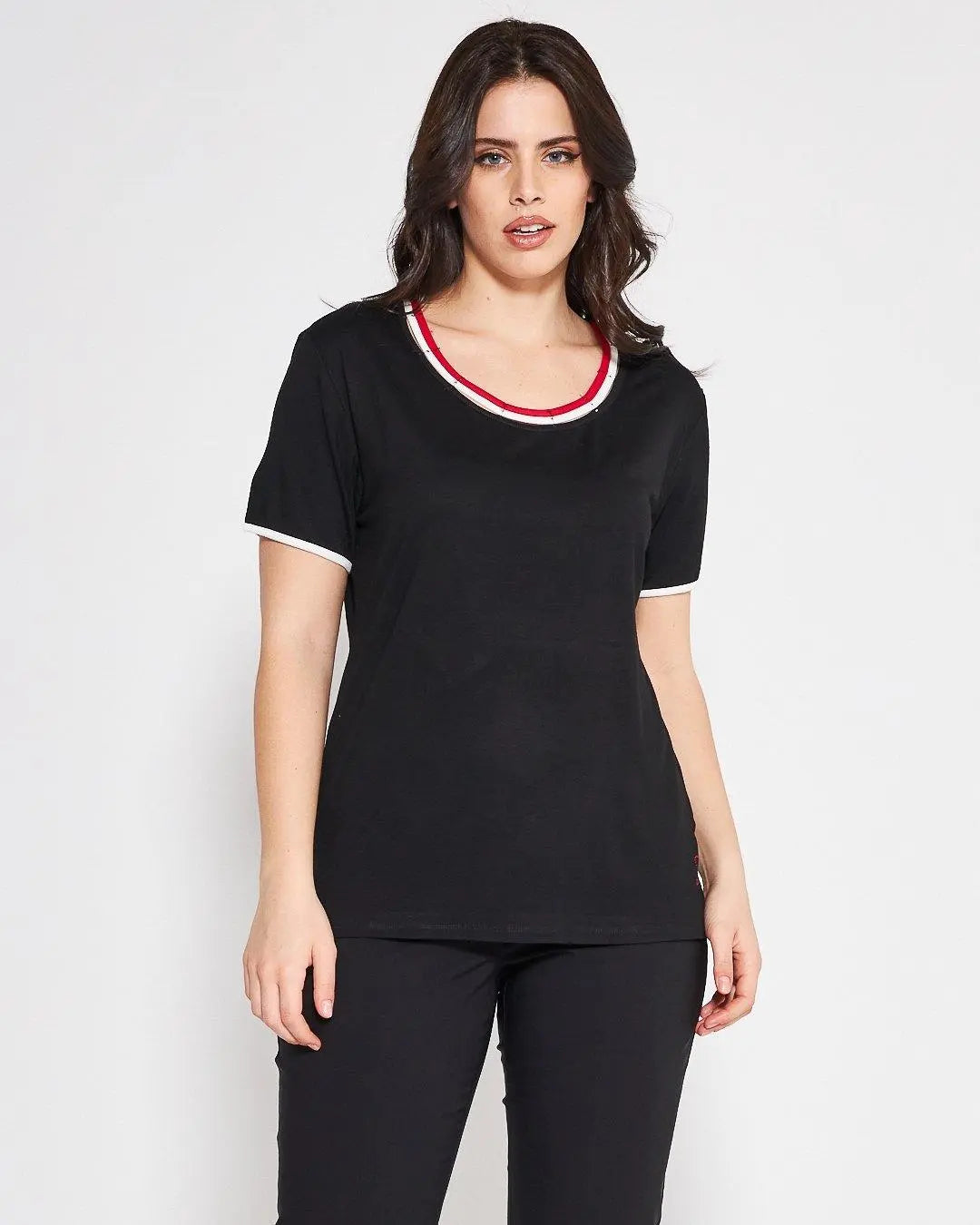 T-shirt girocollo BLACK DORABELLA PIU' XXXL