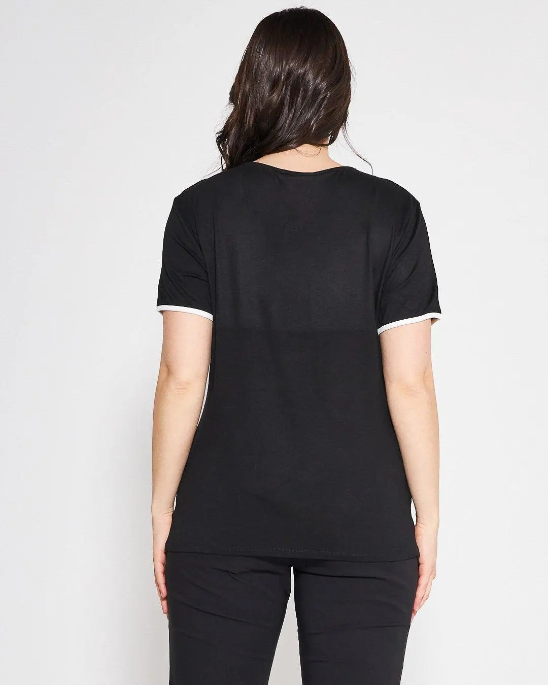 T-shirt girocollo BLACK DORABELLA PIU'