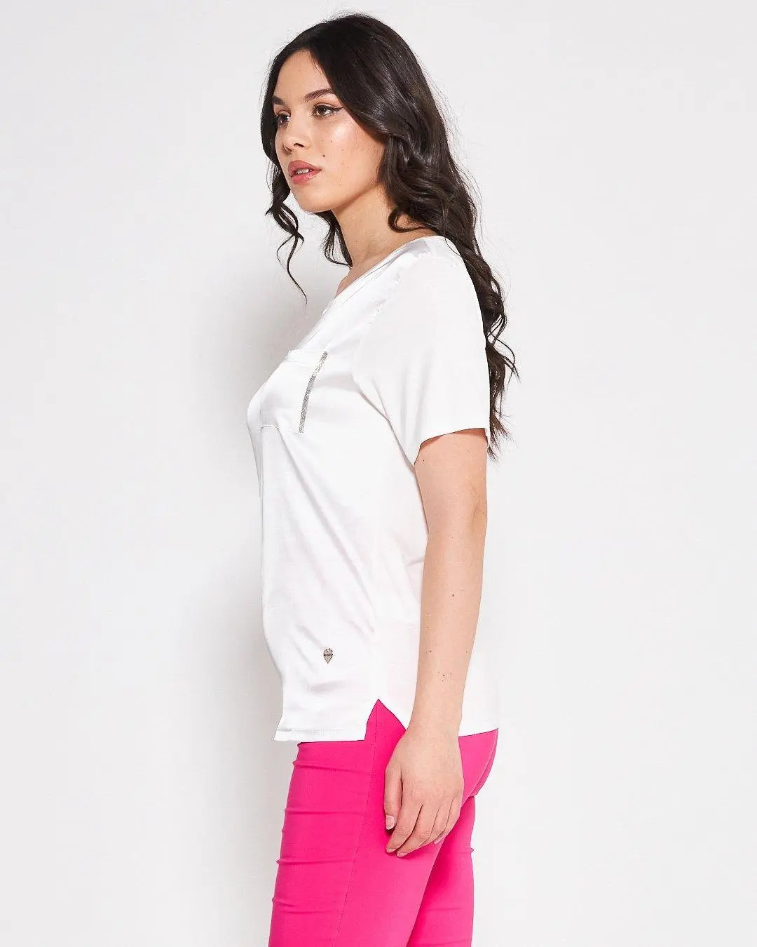 T-shirt girocollo WHITE DORABELLA