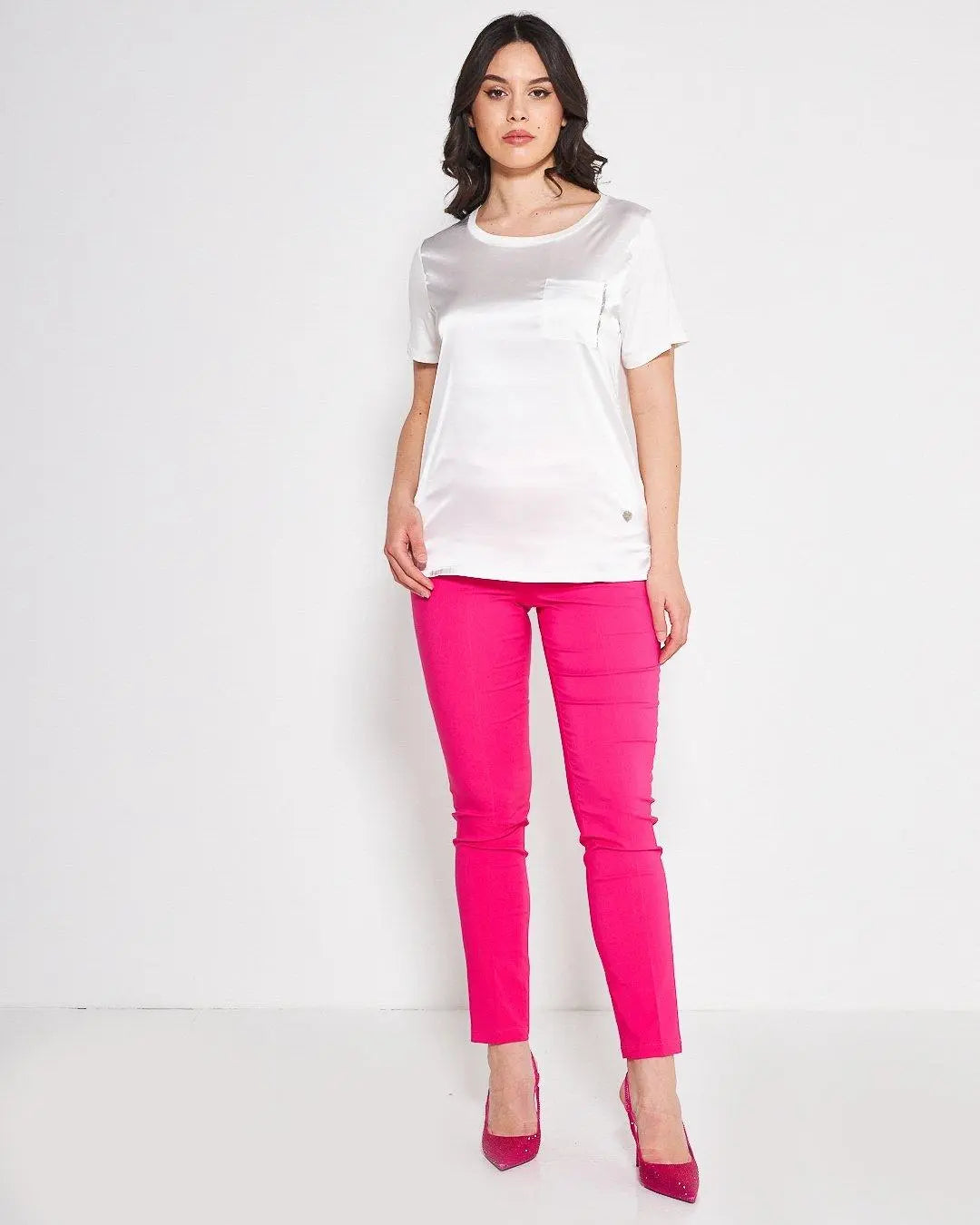 T-shirt girocollo WHITE DORABELLA