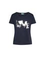T-shirt in jersey di cotone elasticizzato con stampa LOVE BLU DORABELLA