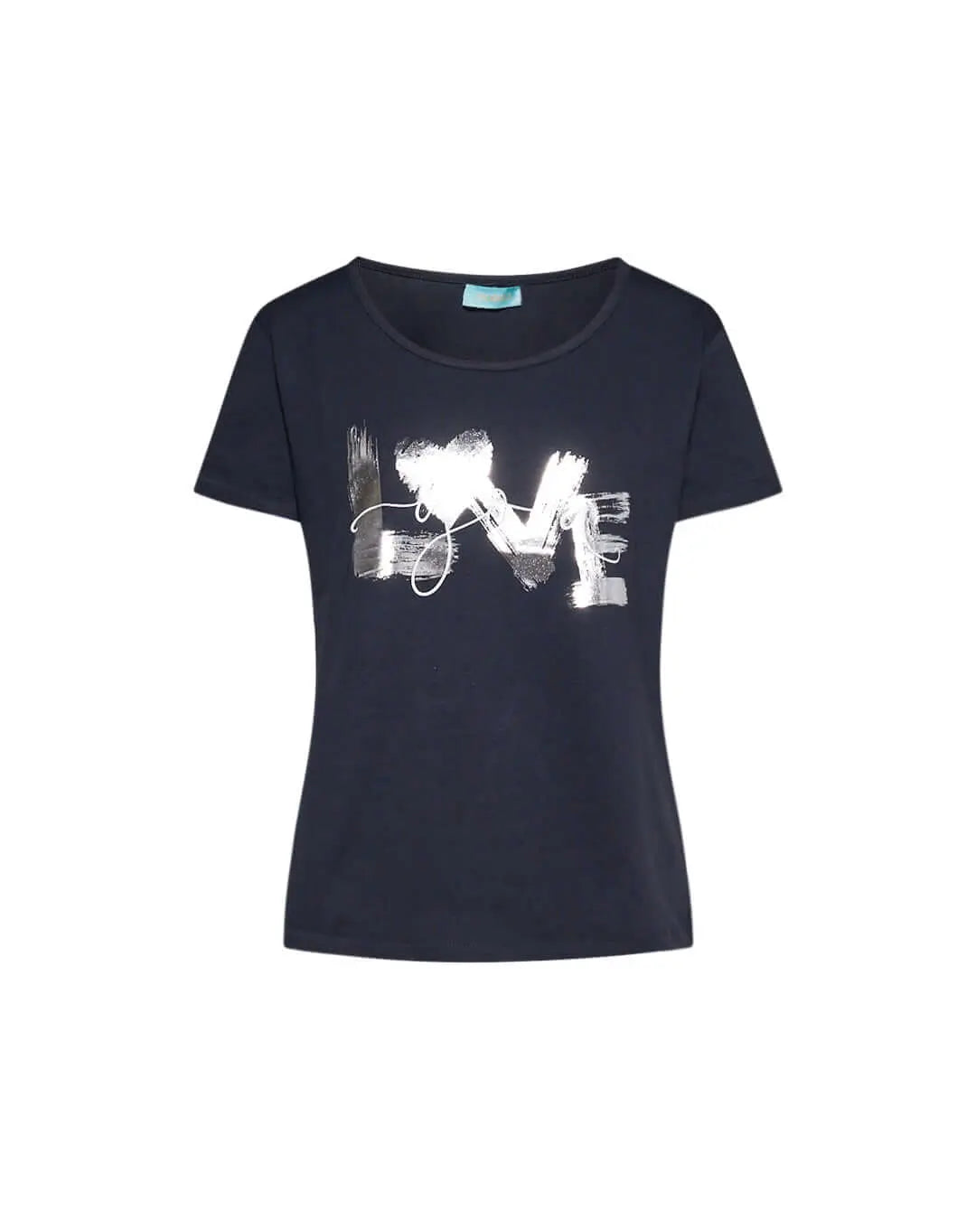 T-shirt in jersey di cotone elasticizzato con stampa LOVE BLU DORABELLA