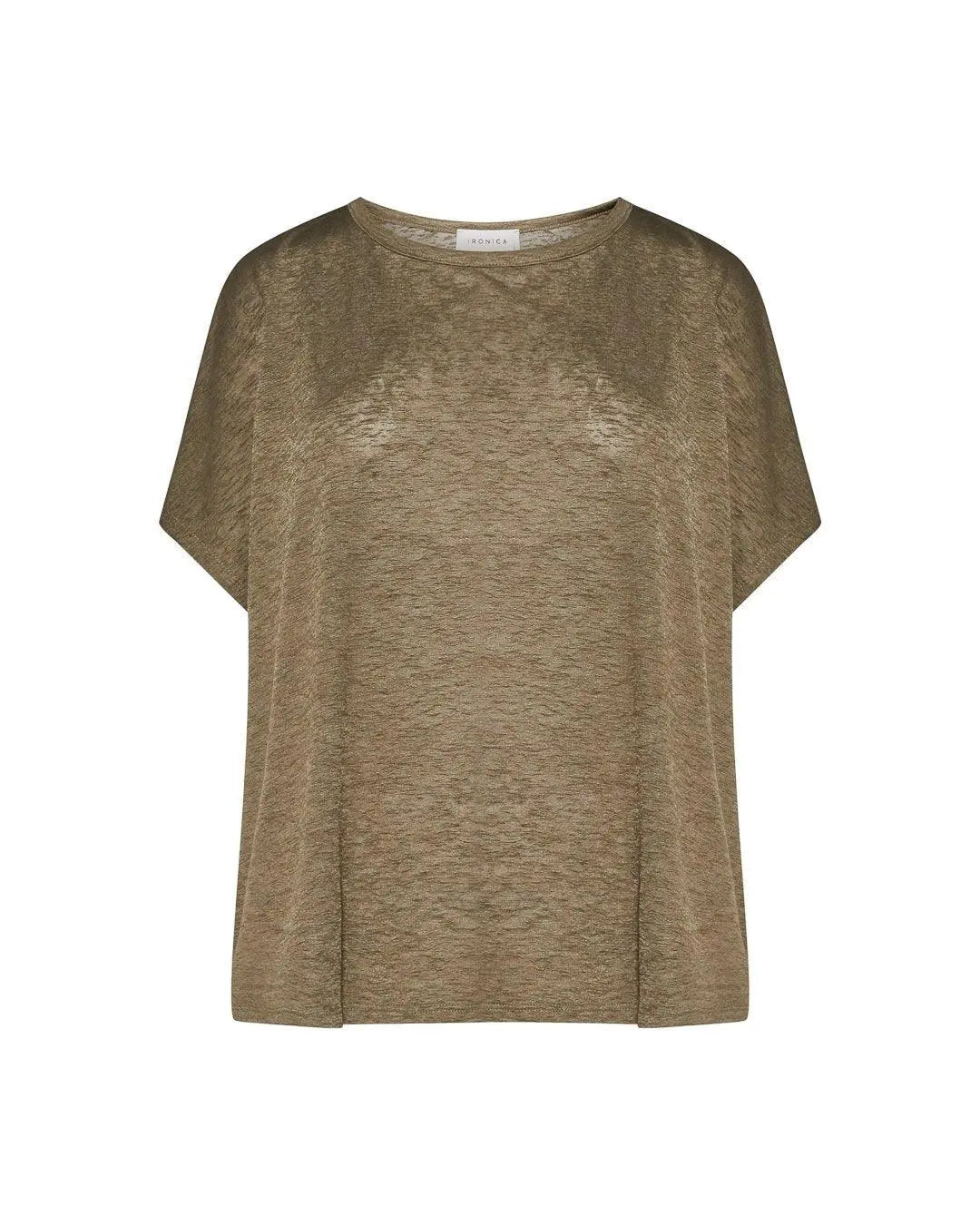 T-shirt in viscosa fiammata MILITARE IRONICA M-L