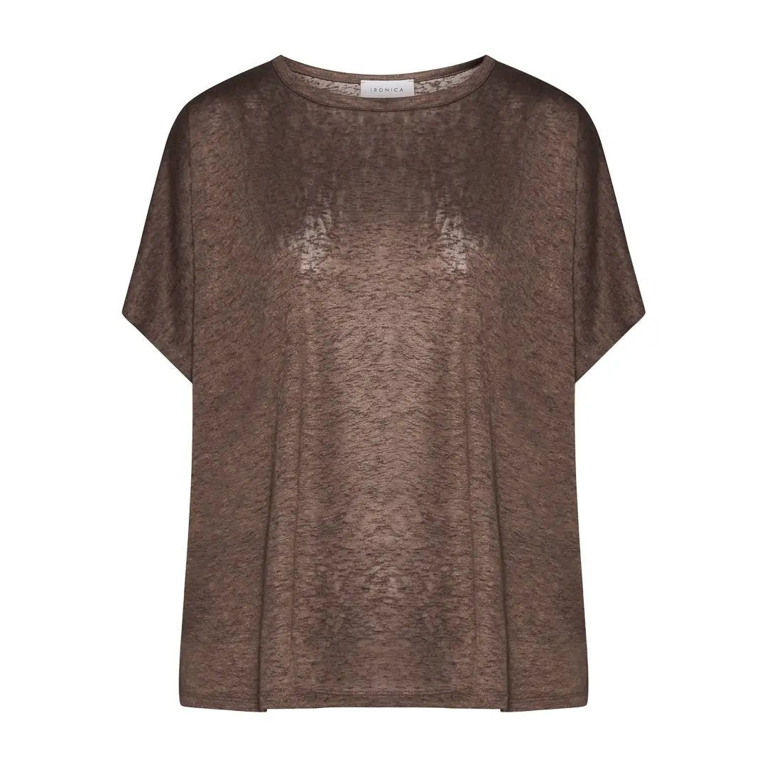 T-shirt in viscosa fiammata MORO IRONICA M-L