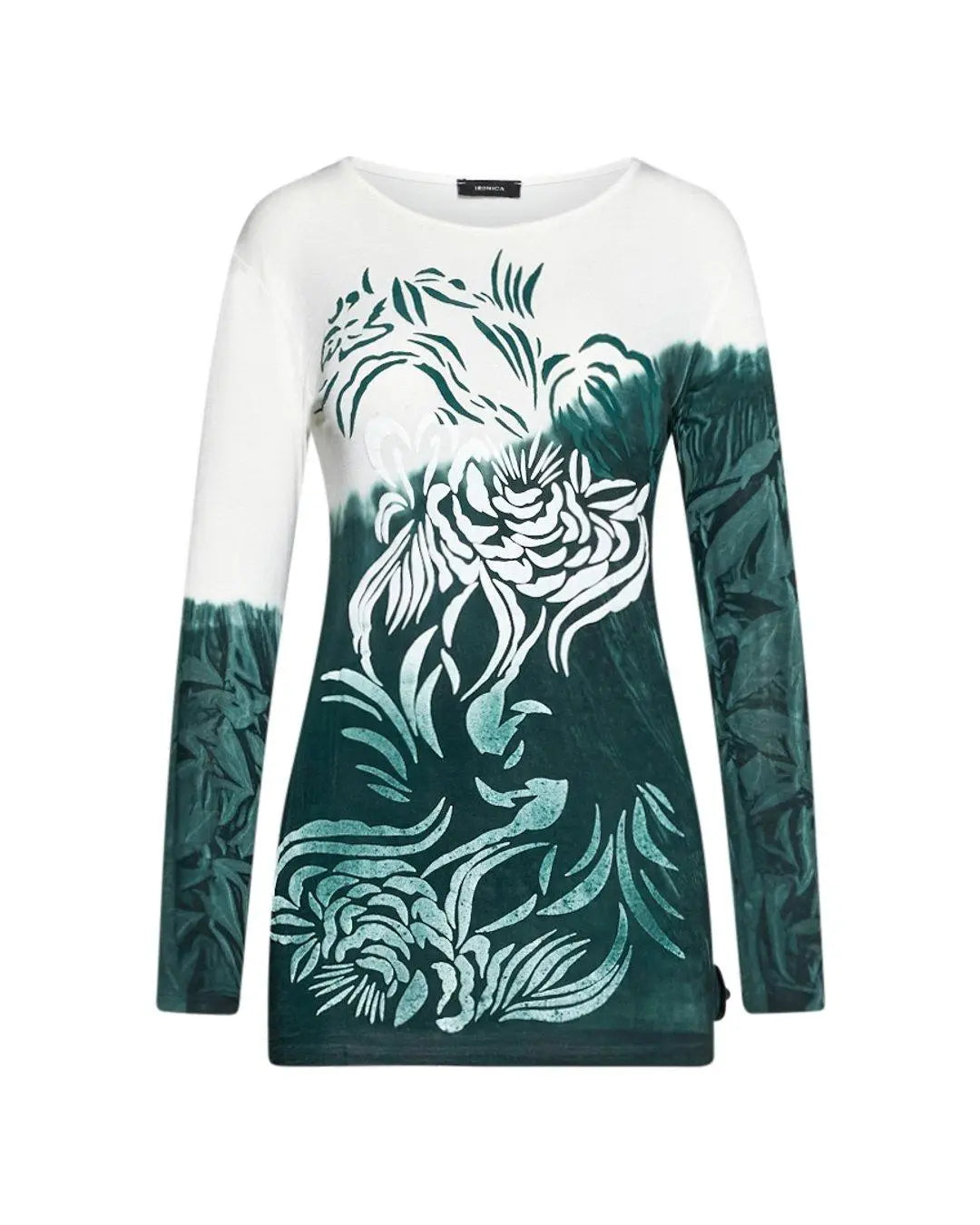 T-shirt manica lunga VERDE IRONICA