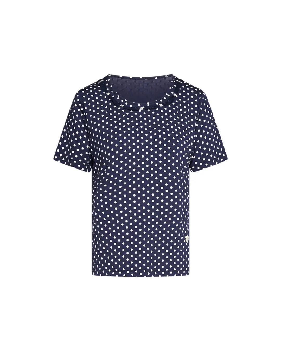 T-shirt pois BLUE NAVY DORABELLA PIU'