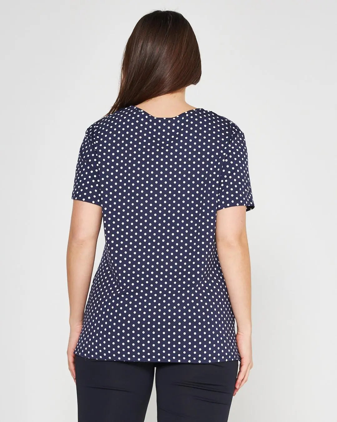 T-shirt pois BLUE NAVY DORABELLA PIU'