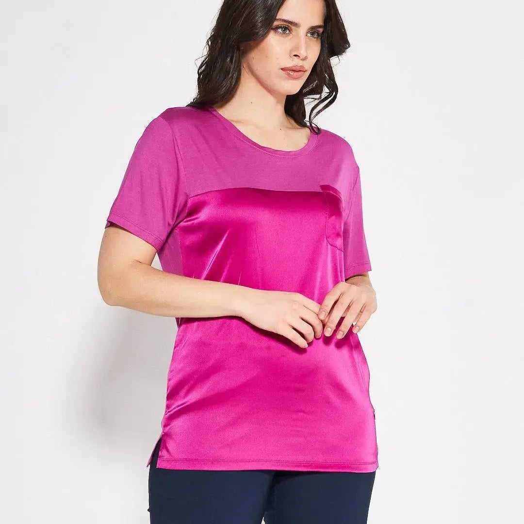 T-shirt raso MAGENTA DORABELLA PIU' XXXL