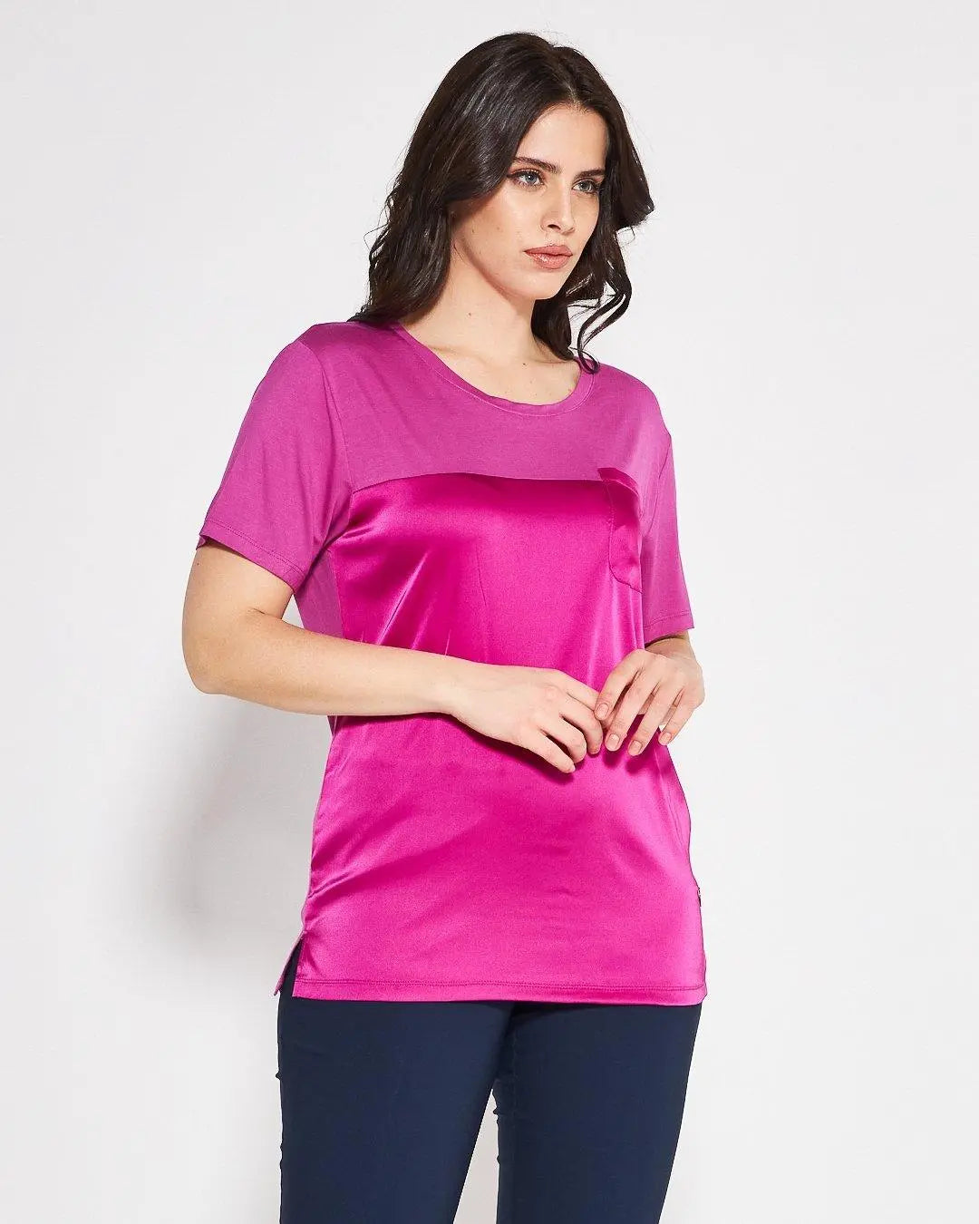 T-shirt raso MAGENTA DORABELLA PIU' XXXL