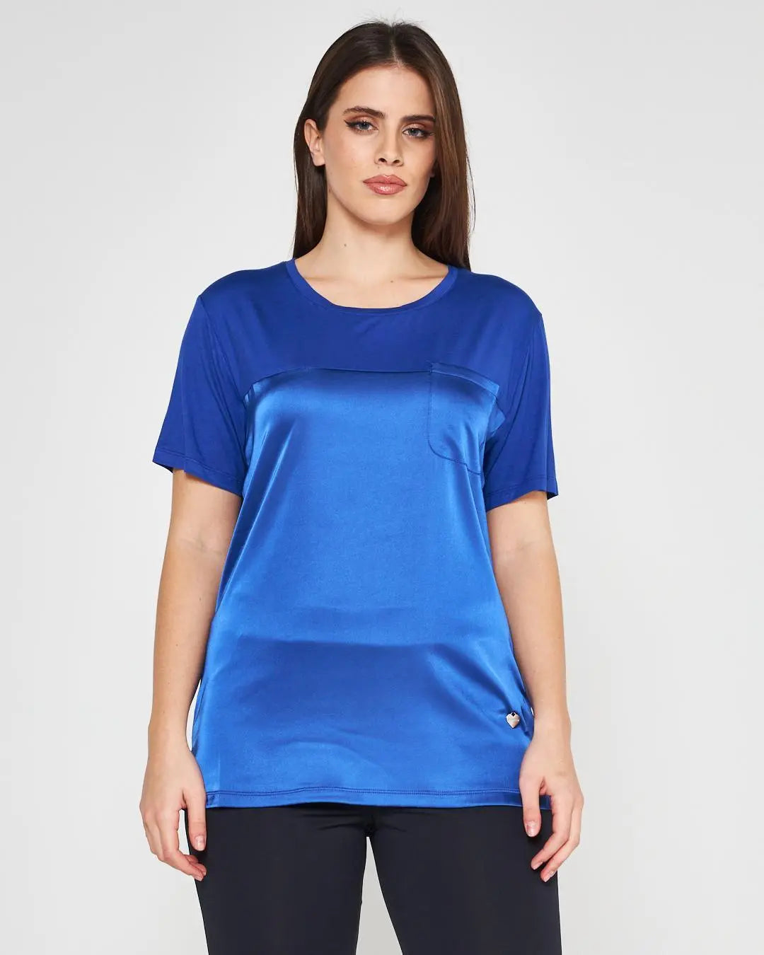 T-shirt raso ROYAL BLUE DORABELLA PIU' XXXL