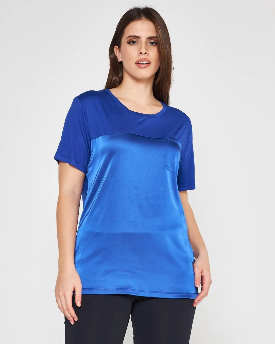T-shirt raso ROYAL BLUE DORABELLA PIU'